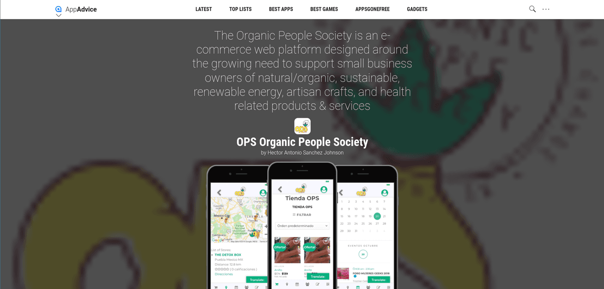 Organic People Society - Mobile